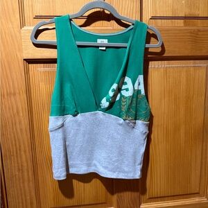 BDG Two-Tone Green and Gray Tank Top